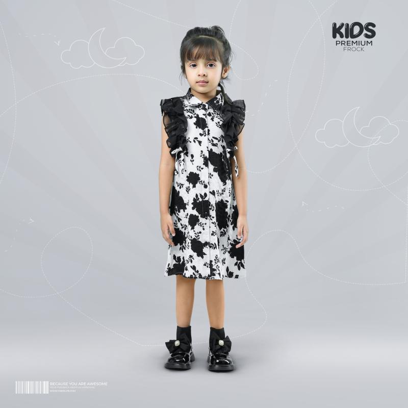 Girl Premium Frock - Black Patel